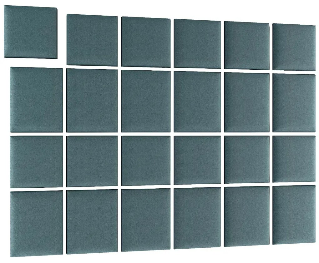 Zestaw 24 paneli tapicerowanych QUADRATTA 240x180 morski ELTAP