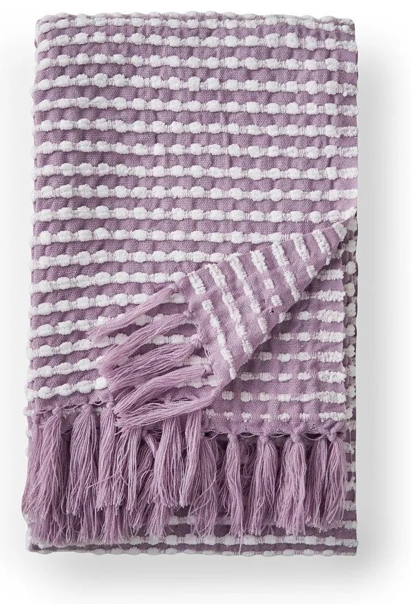Lawendowy koc 125x150 cm Stab Stitch – Catherine Lansfield