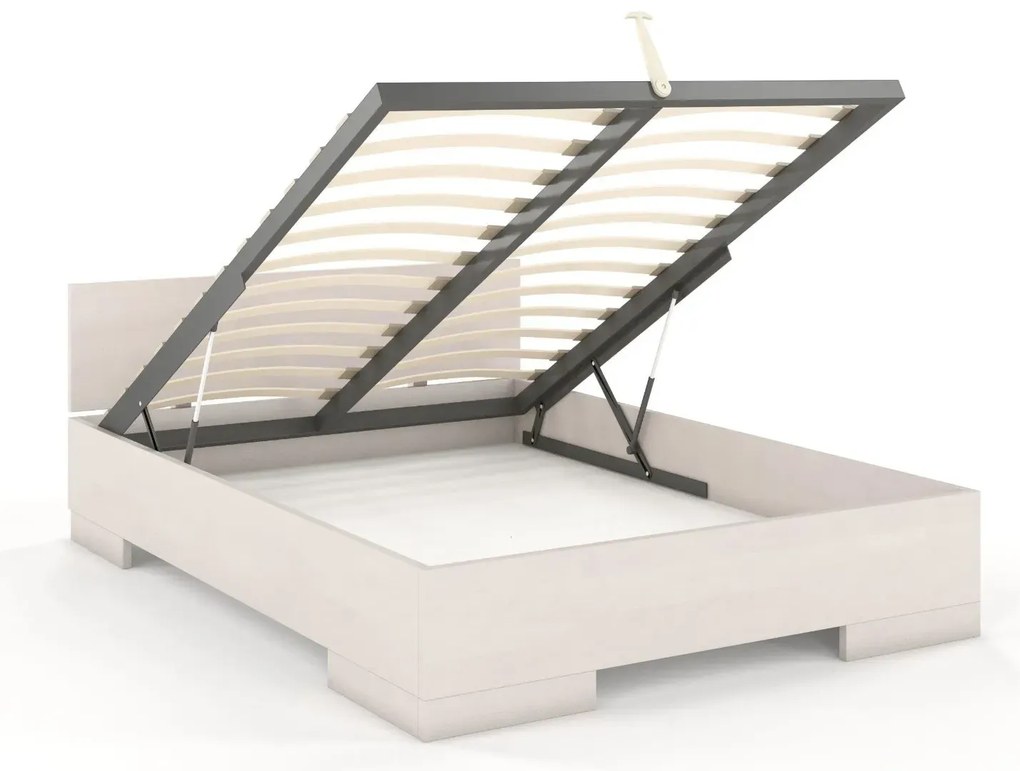 Łóżko SPECTRUM MAXI ST bukowe 200x200 białe SKANDICA