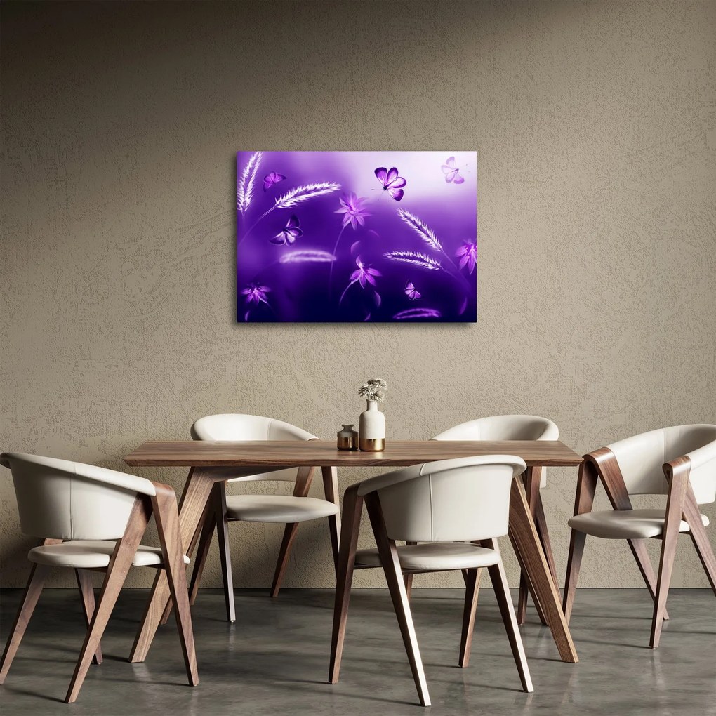 Obraz- Łąka motylów (70x50 cm)