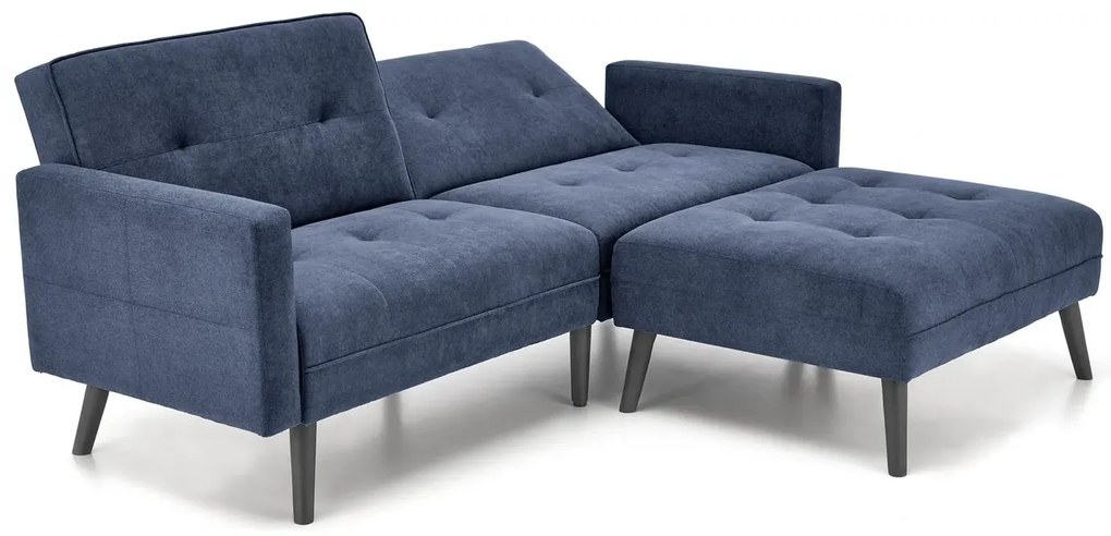 Sofa rozkładana CORNELIUS niebieska HALMAR