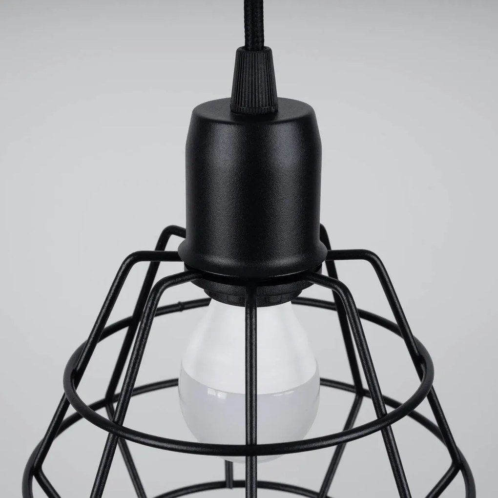 Lampa wisząca SUBA 3P czarna geometryczna  SOLLUX  LIGHTING