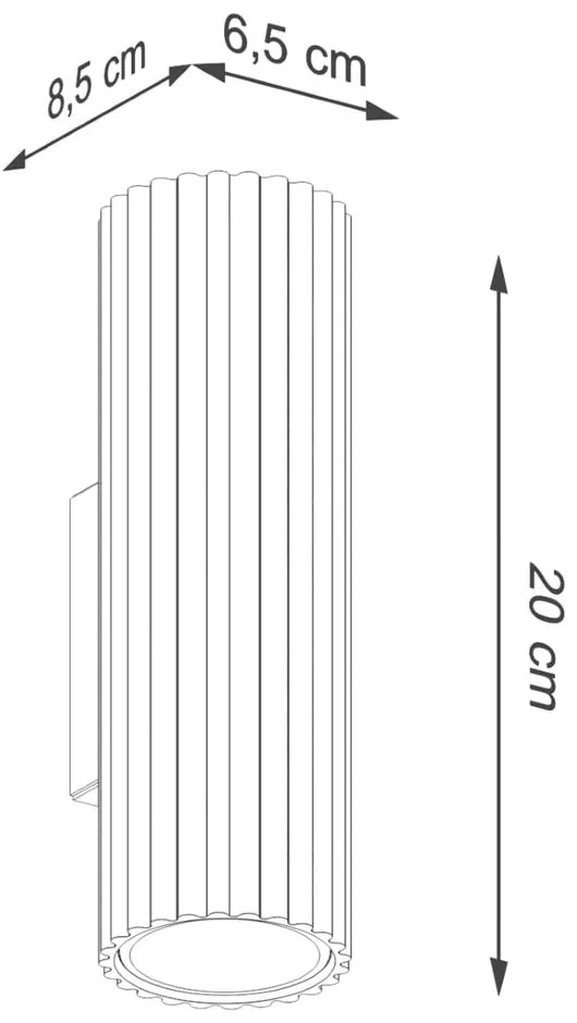 Czarny kinkiet Gleam – Sollux