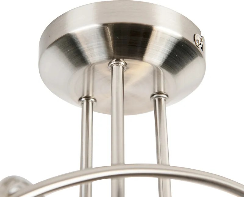 Klasyczna lampa sufitowa stalowa 3-światłowa - Fortress