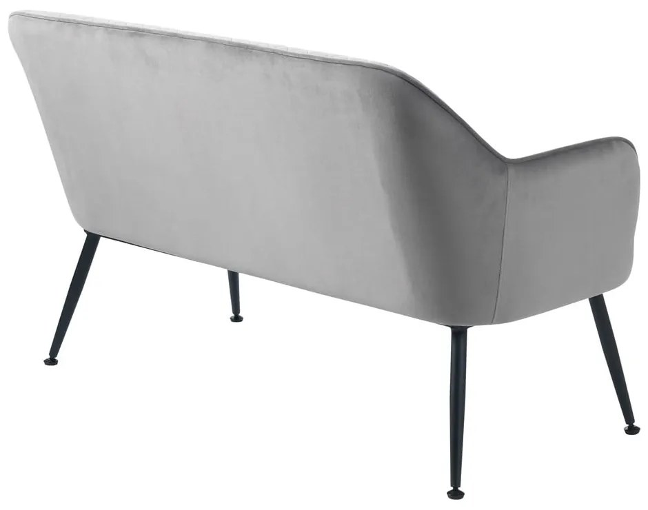 Jasnoszara aksamitna sofa 129 cm Berrie – Unique Furniture