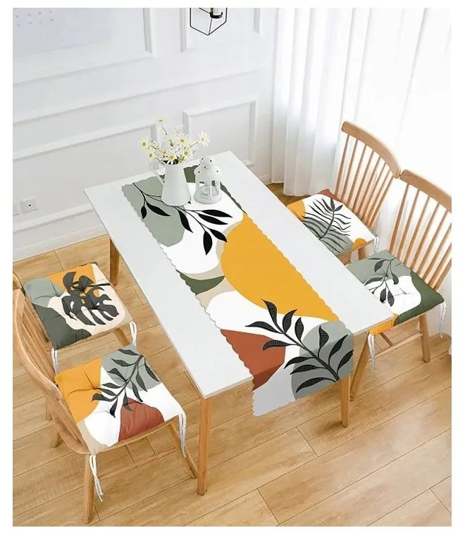 Zestaw poduszek na krzesła i bieżnika 5 szt. Illustrated Autumn – Mila Home