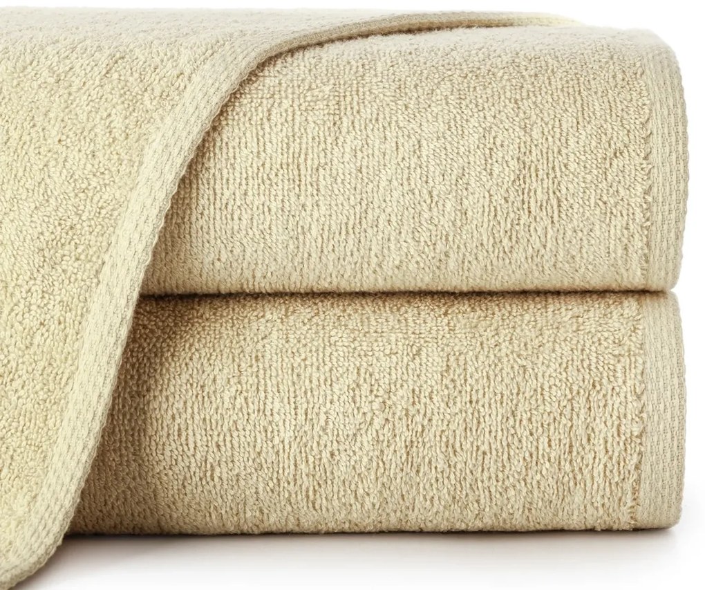 Ręcznik bawełniany 70x140 gładki Classic jednokolorowy beżowy