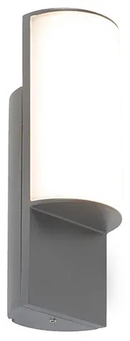 Zewnetrzna Nowoczesna lampa ścienna zewnętrzna ciemnoszara z LED - Harry Nowoczesny Oswietlenie zewnetrzne