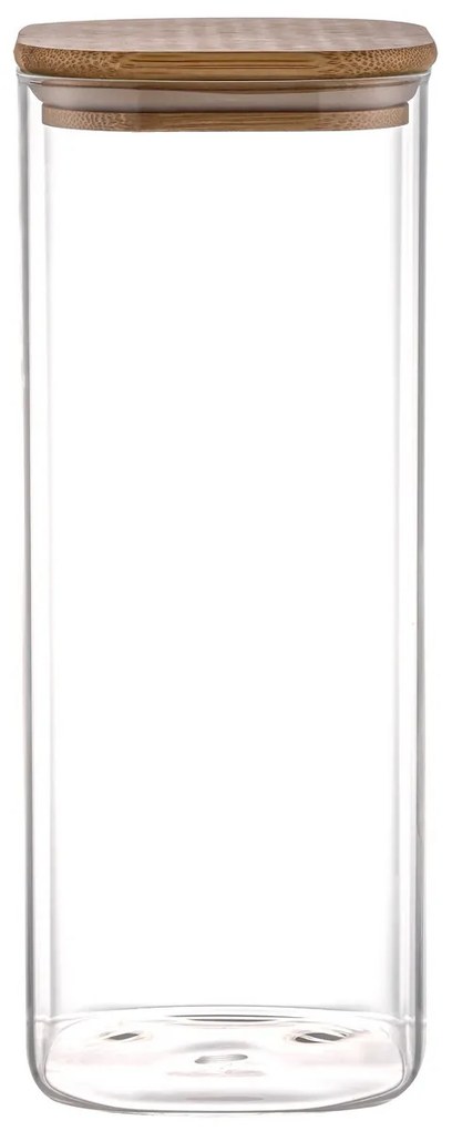 4Home Szklany pojemnik na żywność z pokrywką Bamboo, 2000 ml, 2000 ml