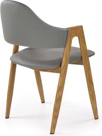 Krzesło na metalowym stelażu pokryte ekoskórą K247