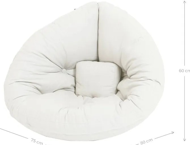 Dziecięcy fotel rozkładany Karup Design Mini Nido Dark Grey