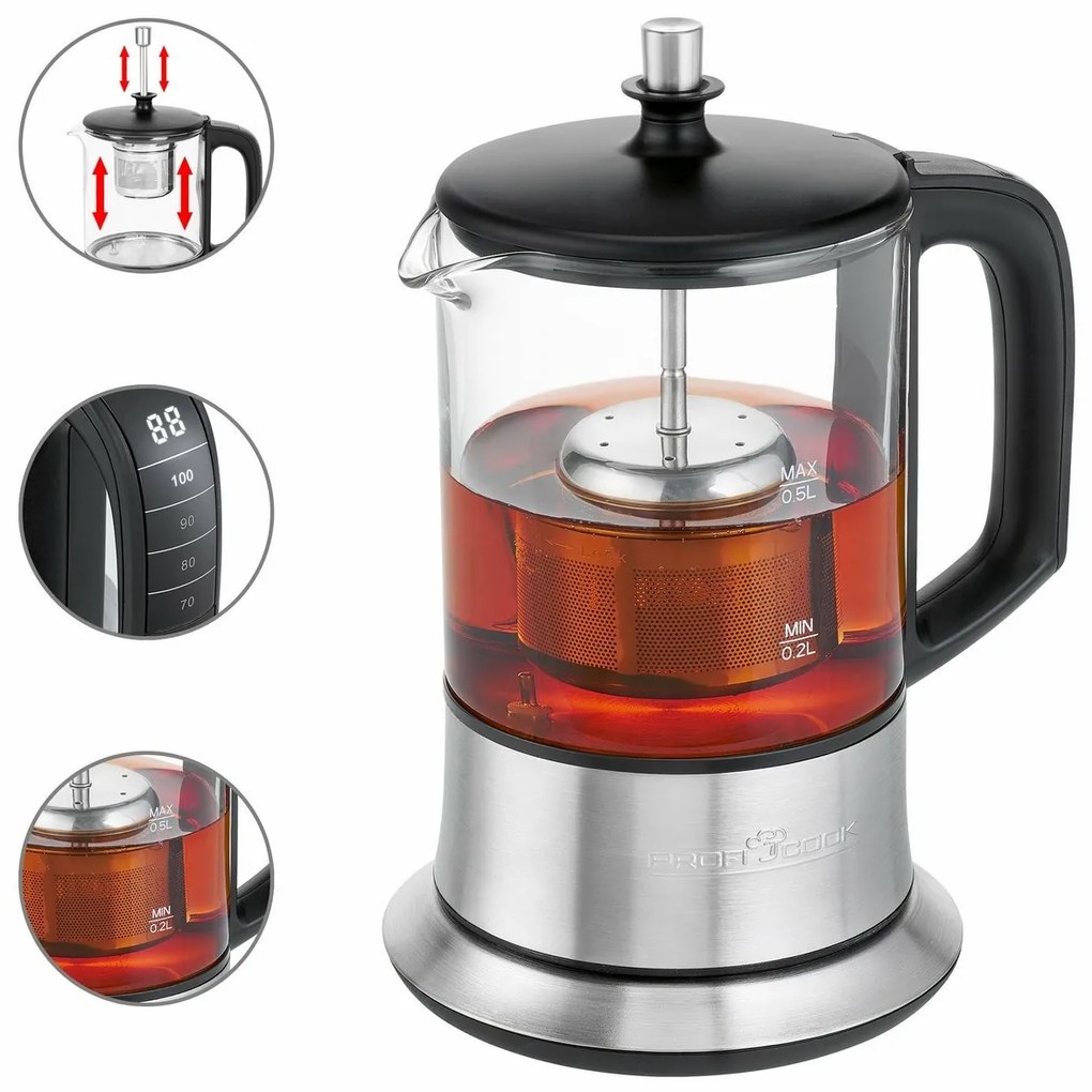 ProfiCook TK 1165 zaparzacz do herbaty i czajnik