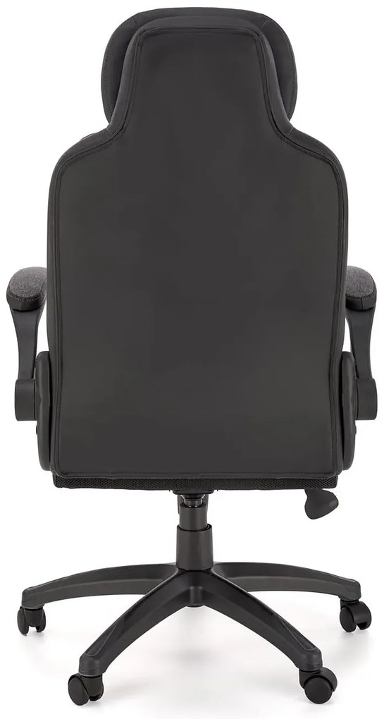 Popielato Biurowy Czarny Fotel Obrotowy C9-M40