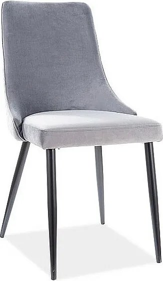 Krzesło PIANO B VELVET szare
