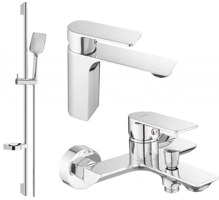 Mexen Alexa DS62 zestaw wannowy, chrom - 71203DS62-00