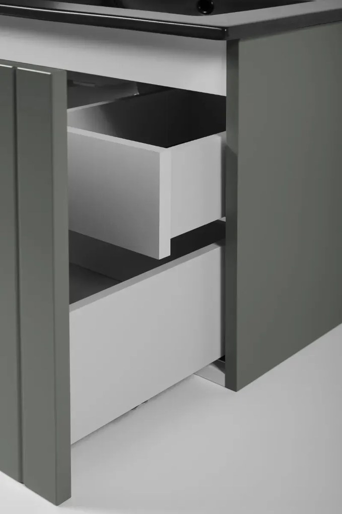 Szafka pod umywalkę HARMO 80 cm szaro-zielony półmat KROFAM