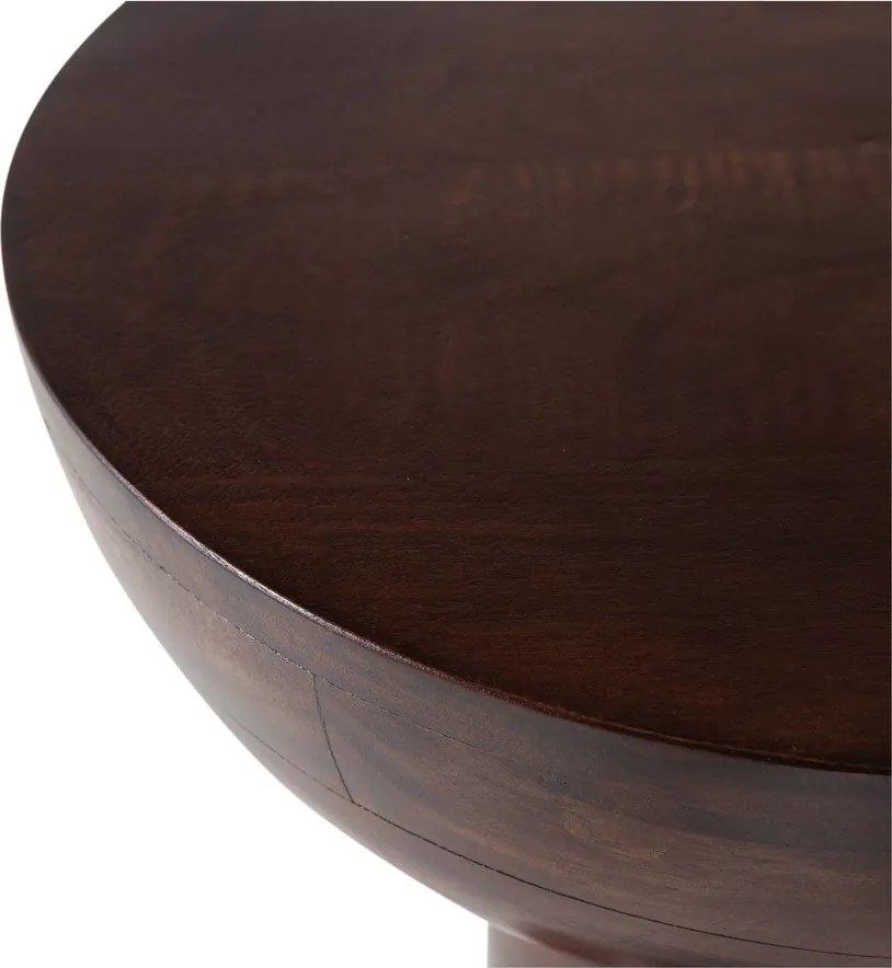 Okrągły stolik z litego drewna mango ø 46 cm Emel – WOOOD