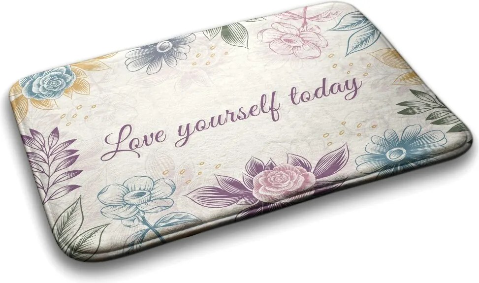 Dywanik antypoślizgowy do łazienki Dywanik antypoślizgowy do łazienki Kwiatowy wzór