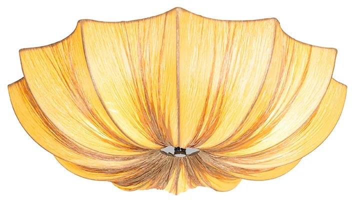 Designerska lampa sufitowa beżowa 52 cm 3-światła - Plu