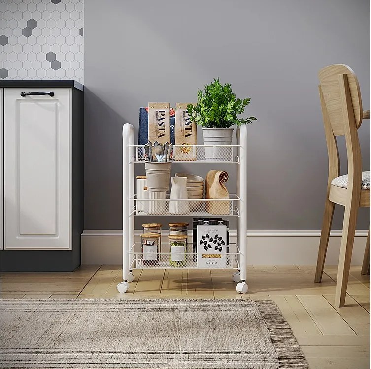 Kontener na kółkach biały 45x27x64 tarro