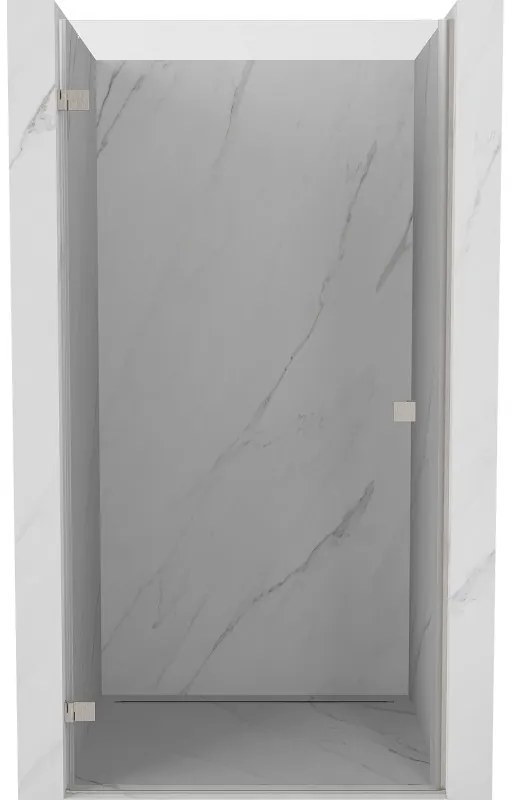 Mexen Lunar-B drzwi prysznicowe uchylne lewe 85 cm, transparent, nikiel szczotkowany - 832-085-000-97-00-L