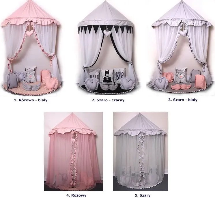 Szaro-czarny baldachim dla chłopca z batmanem A6-R50