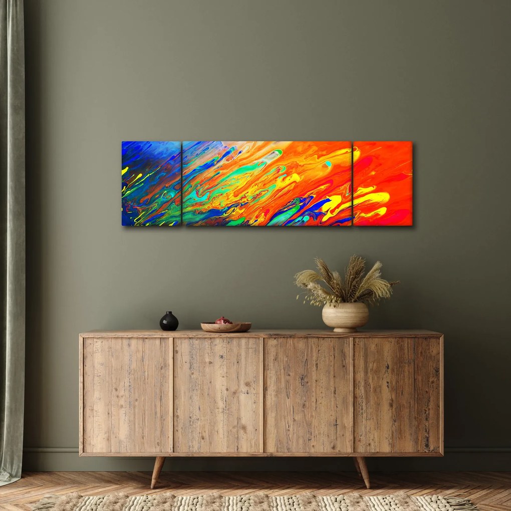 Obraz - Kolorowa abstrakcja (170x50 cm)