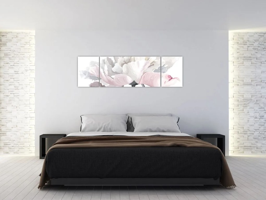 Obraz - Kwiat róży (170x50 cm)