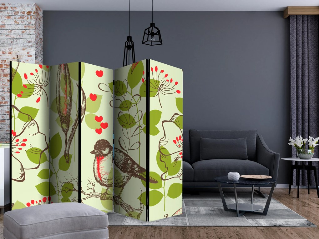 Parawan akustyczny Dla dzieci 225x172 cm 5-częściowy żółty ARTGEIST B