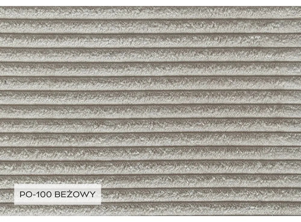 Biały sztruksowy rozkładany narożnik (lewostronny/w kształcie litery U) Brave Dave – Miuform