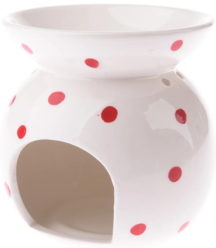 Porcelanowa lampa zapachowa Abuela biała,  9,8 x12,5 cm