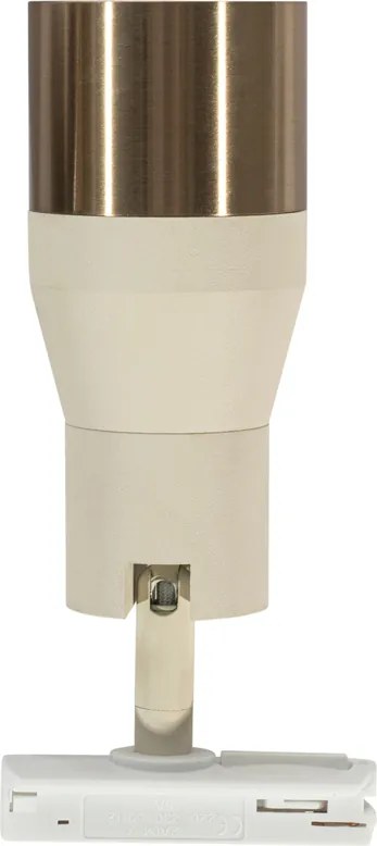 Nowoczesny reflektor beżowy ze złotem do 1-fazowego systemu szynowego GU10 50mm - Iconic Kohua