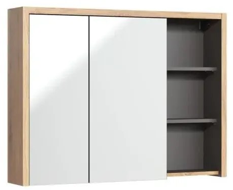Szafka łazienkowa DEVON 846 100 cm dąb z lustrem COMAD