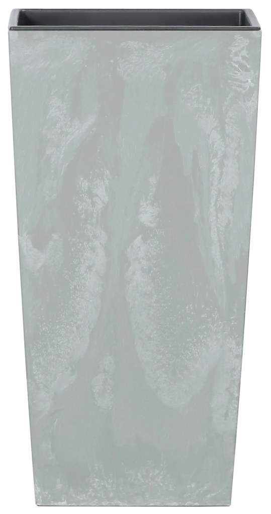 Donica ogrodowa z wkładem Urbi Square Beton Effect 29,5 x 29,5 x 55 cm szary PROSPERPLAST