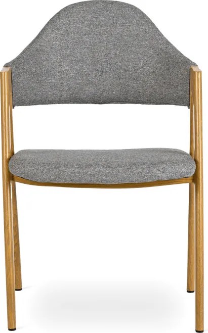 Krzesło Tapicerowane do Salonu RUIZ Szare Nowoczesne Loft