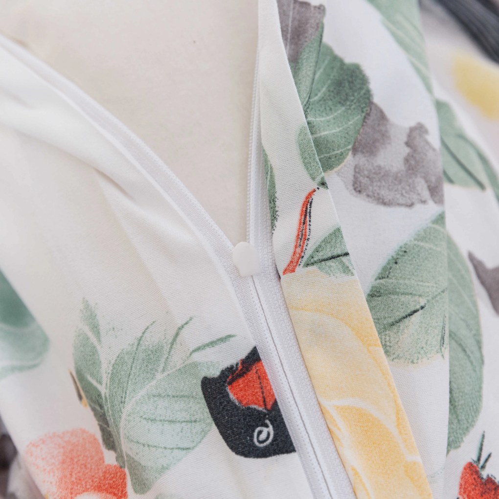 PrzytulneMieszkanie.pl PrzytulneMieszkanie.pl Pościel z mikrofibry ORANGE FLOWERS białe Rozmiar pościeli: 2 szt 70 x 80 cm | 160 x 200 cm