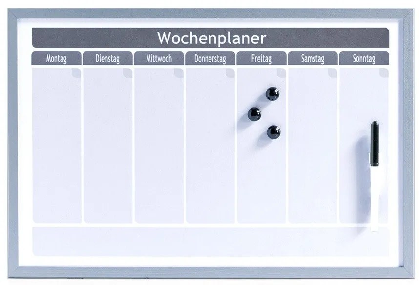 Tablica magnetyczna WOCHENPLANER + 3 magnesy, 60x40 cm, ZELLER