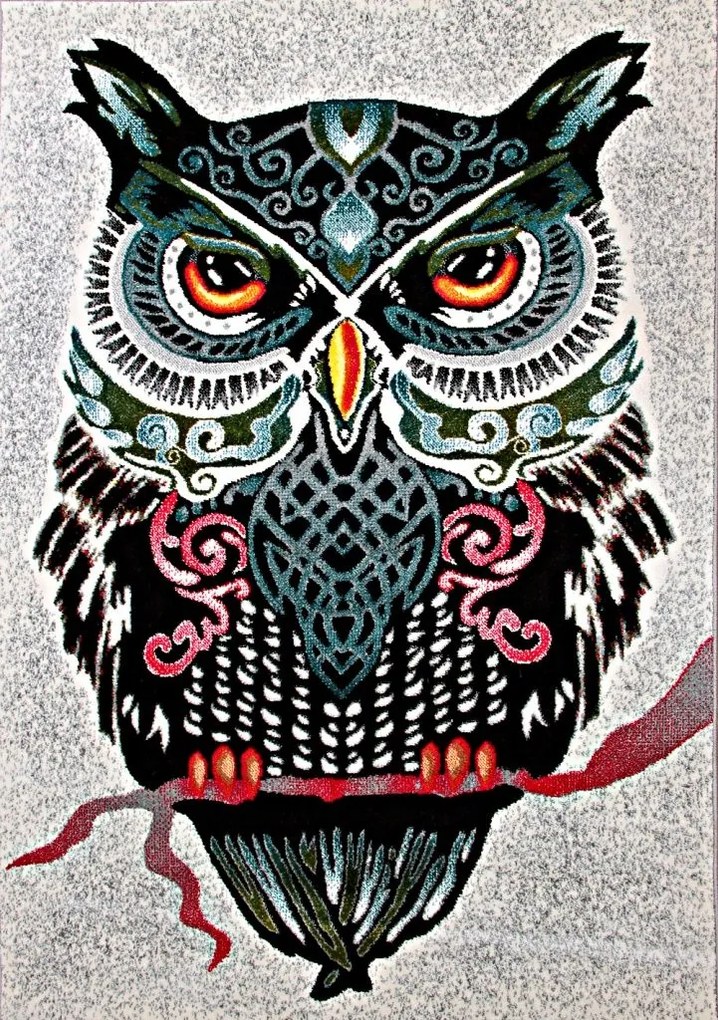 Dywan Koloreo Tattoo Puchacz - sowa, sówka, sowy 133x190 Prostokąt