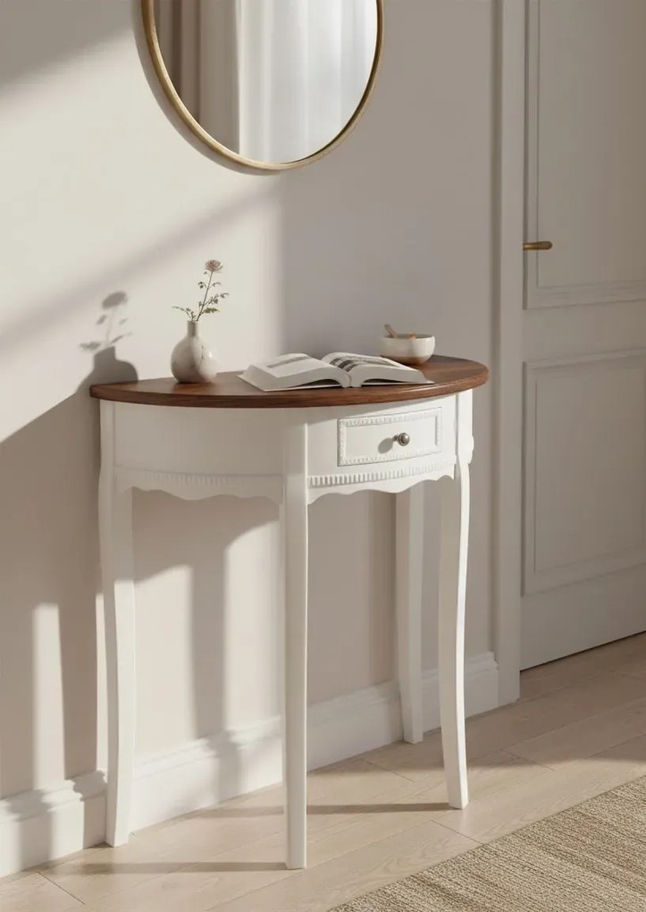 Stolik typu konsola z brązowym blatem A0-D35