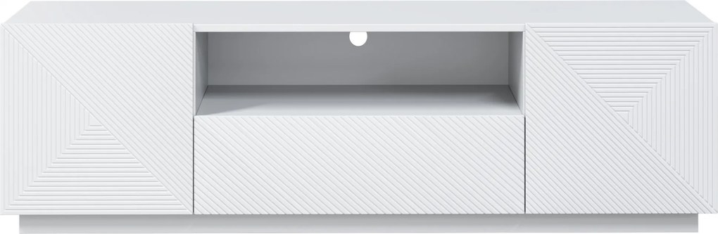 Szafka RTV Asha 167 cm z szufladami - biały mat