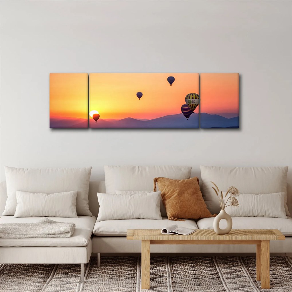 Obraz balonów na ogrzane powietrze (170x50 cm)