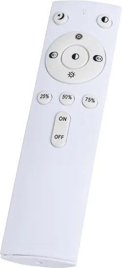 Lampa sufitowa biała 33 cm z wbudowanym LED i ściemniaczem z pilotem - Iene