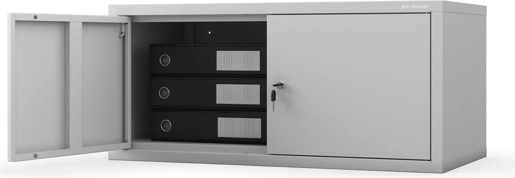 Metalowa nadstawka do szafy biurowej Ewa Compact, kolor szary