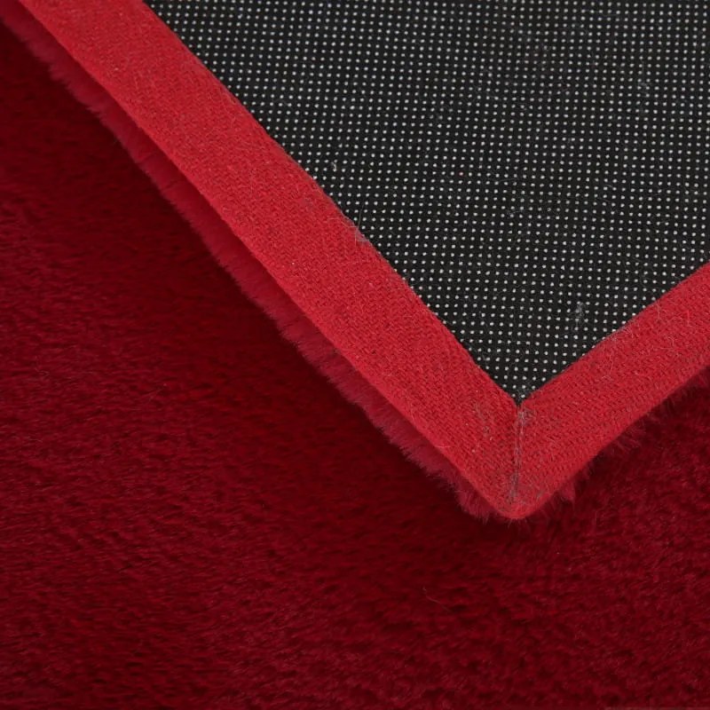 Dywan pluszowy Pouffy czerwony 120 cm x 170 cm