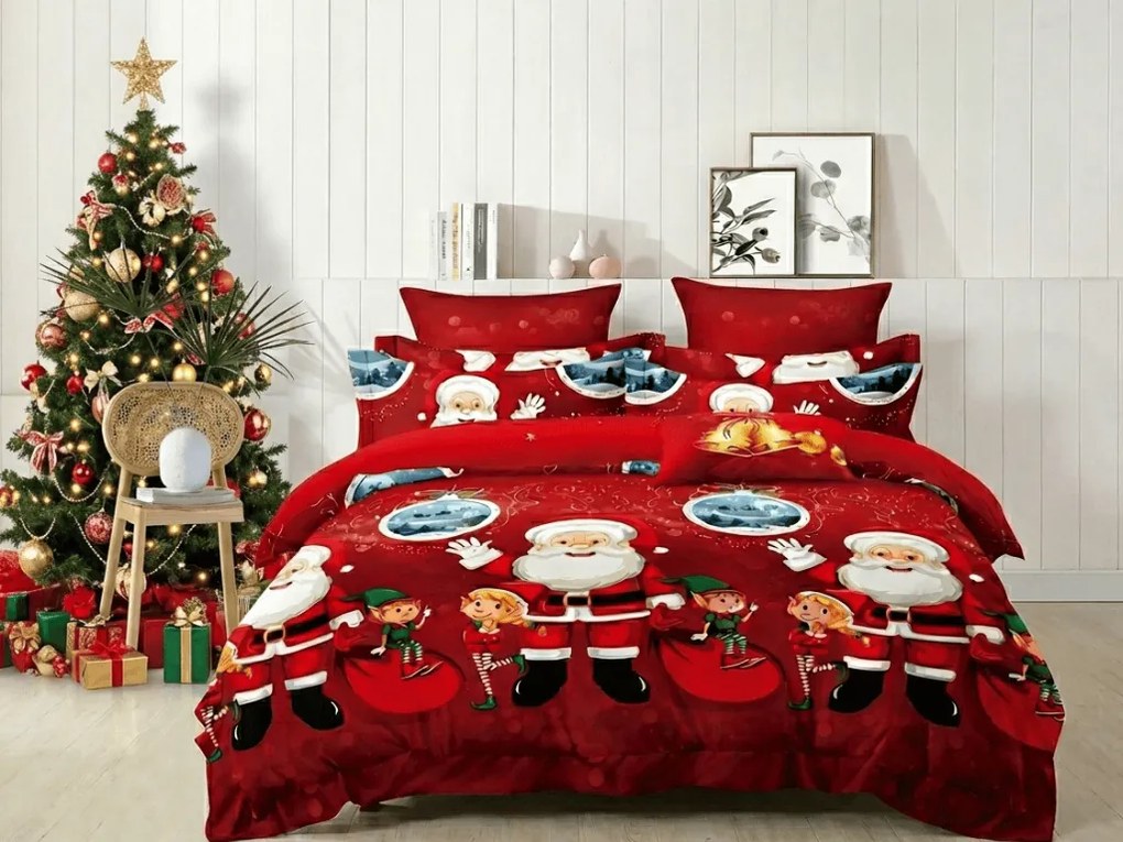 PrzytulneMieszkanie.pl PrzytulneMieszkanie.pl Pościel z mikrofibry SANTALAND czerwona Rozmiar pościeli: 70 x 80 cm | 140 x 200 cm