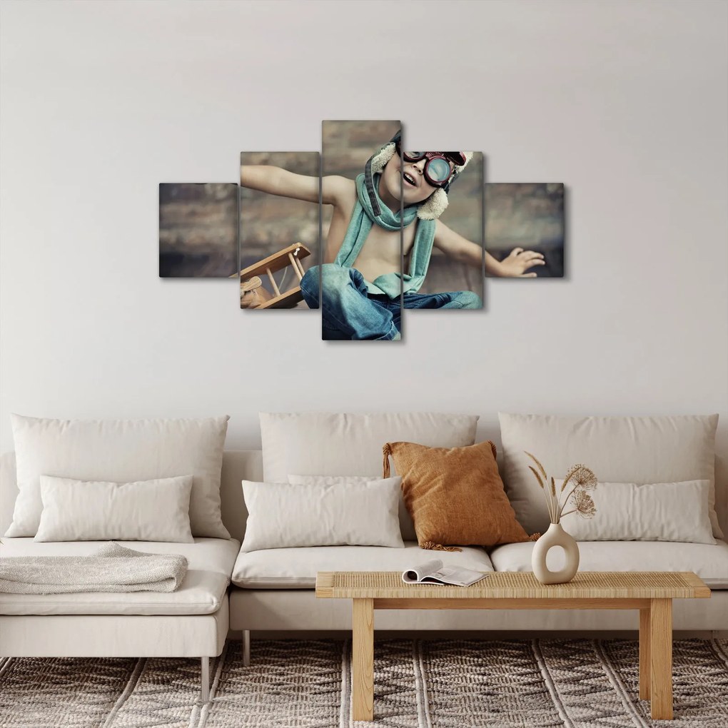 Obraz - Młody lotnik (125x70 cm)