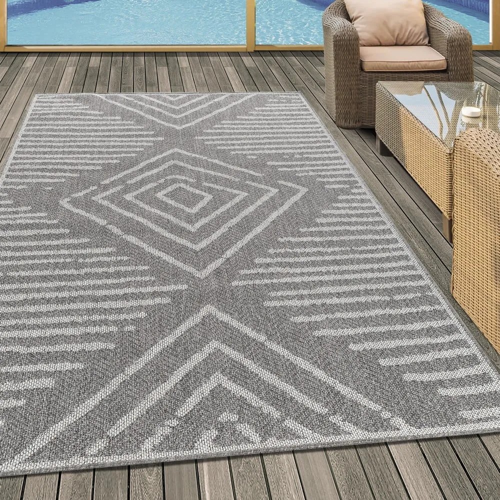 Szary dywan odpowiedni na zewnątrz 120x170 cm Aruba – Ayyildiz Carpets