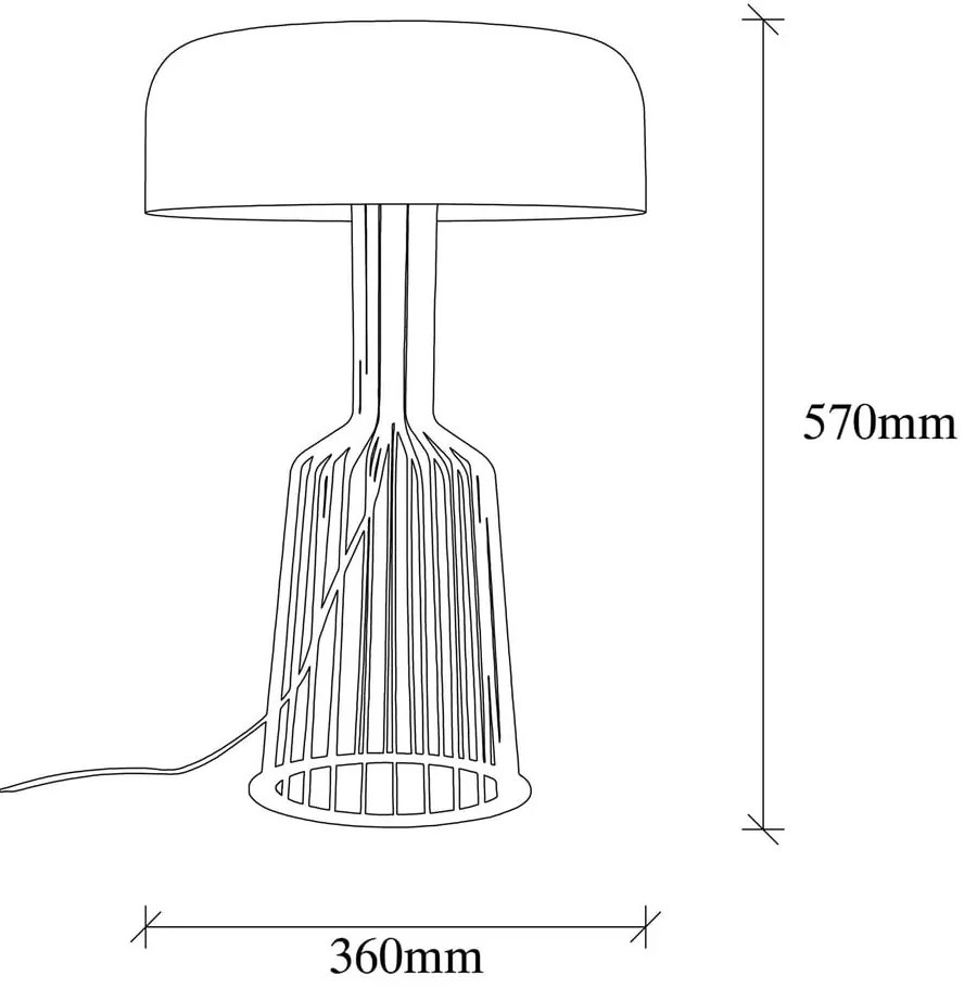 Czarna lampa stołowa z metalowym kloszem (wysokość 57 cm) Fellini – Opviq lights
