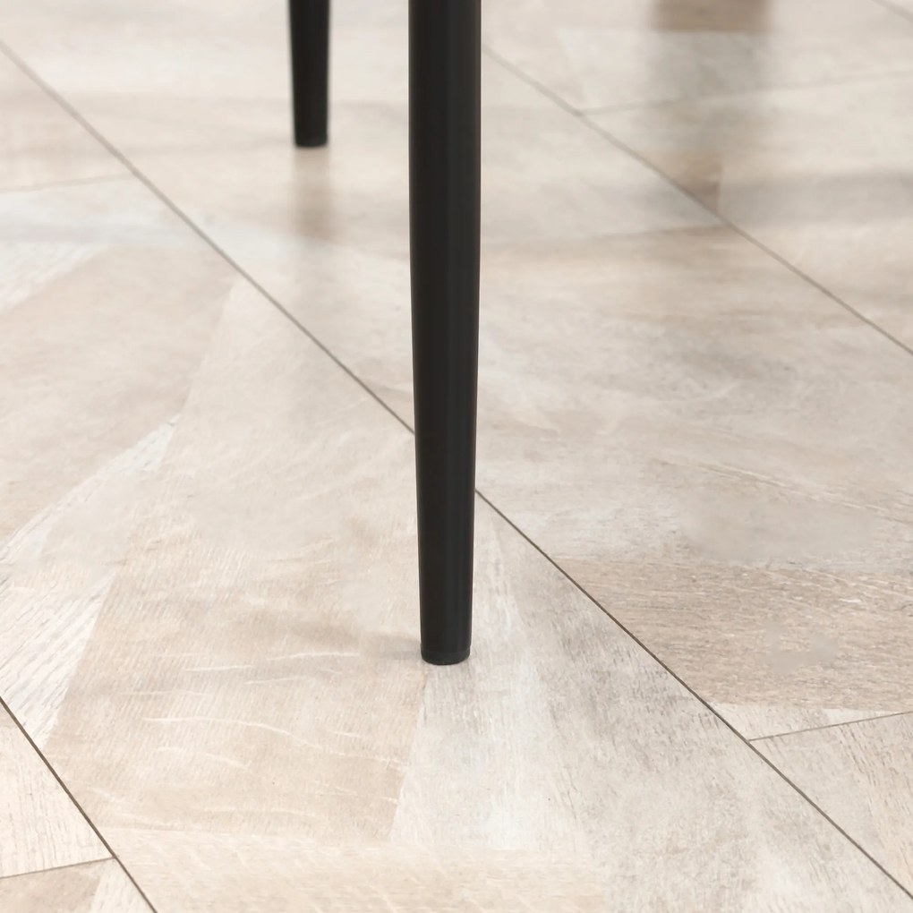 HOMCOM 5-częściowy Zestaw Jadalny Zestaw Stołowy Stół z 4 Krzesłami, nowoczesny design, stół z blatem z hartowanego szkła, Czarny