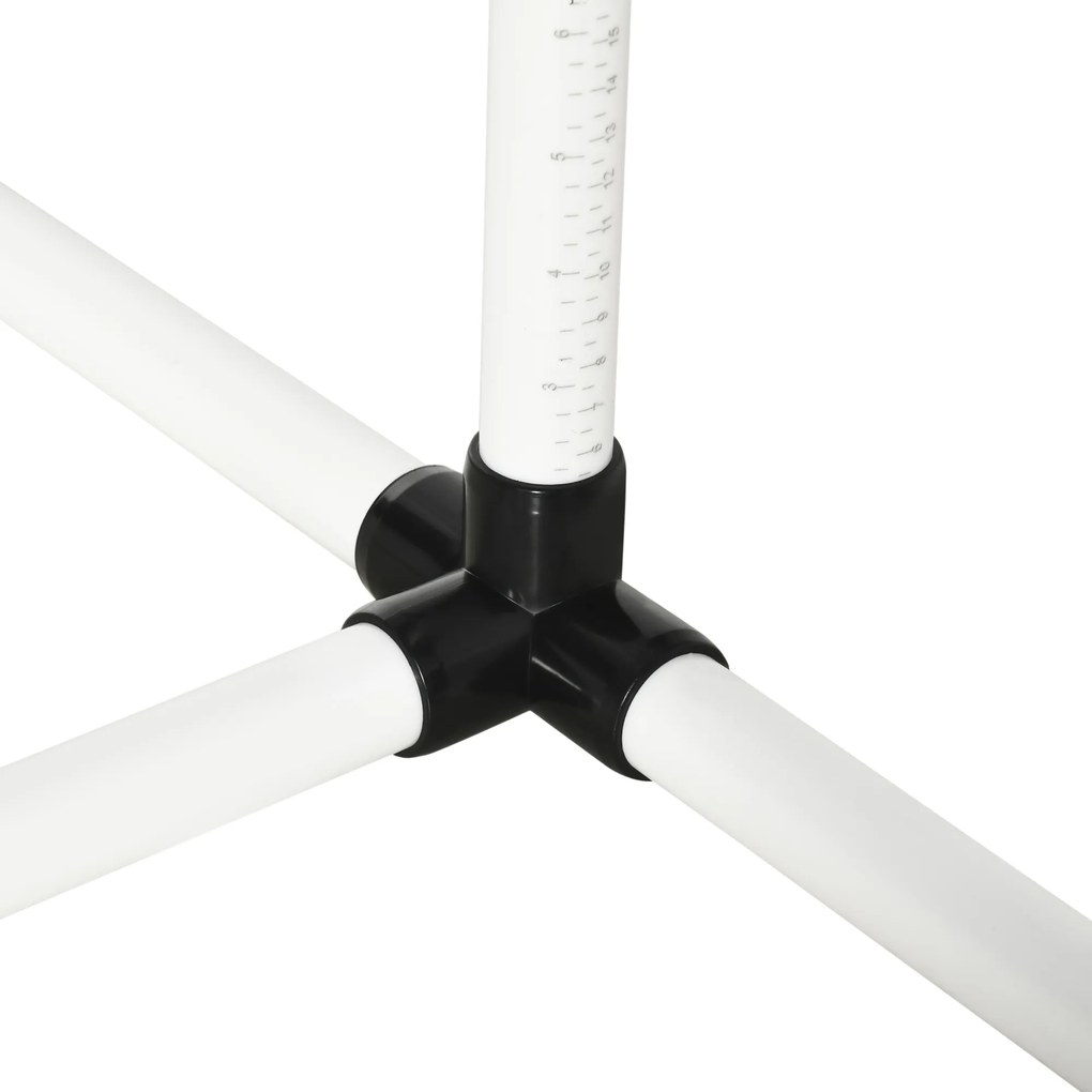 PawHut Zestaw Agility 4-częściowy Biegi Slalom Słupki Trening dla Psów Sprzęt do Ćwiczeń Biały | Aosom PL